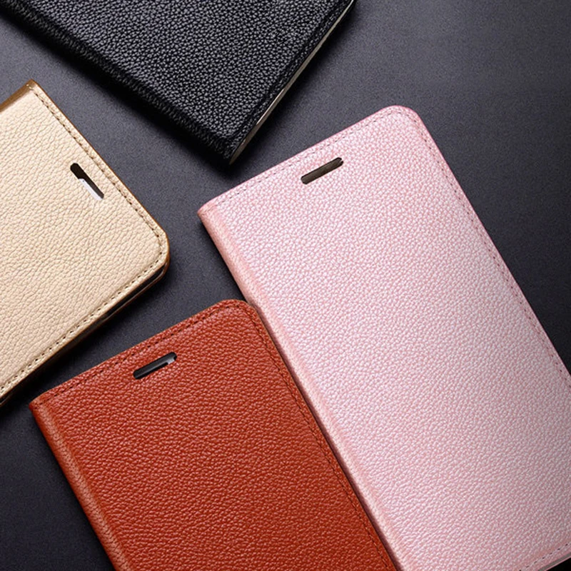 

Leather Phone Case For Lenovo Vibe K5 K6 Z5 Z6 C2 P1 P2 lite Case Wallet Cowhide Cover