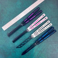 cnc bushing structure edc self defense balisong trainer ether high end g10 butterfly training knife with aluminum handle
