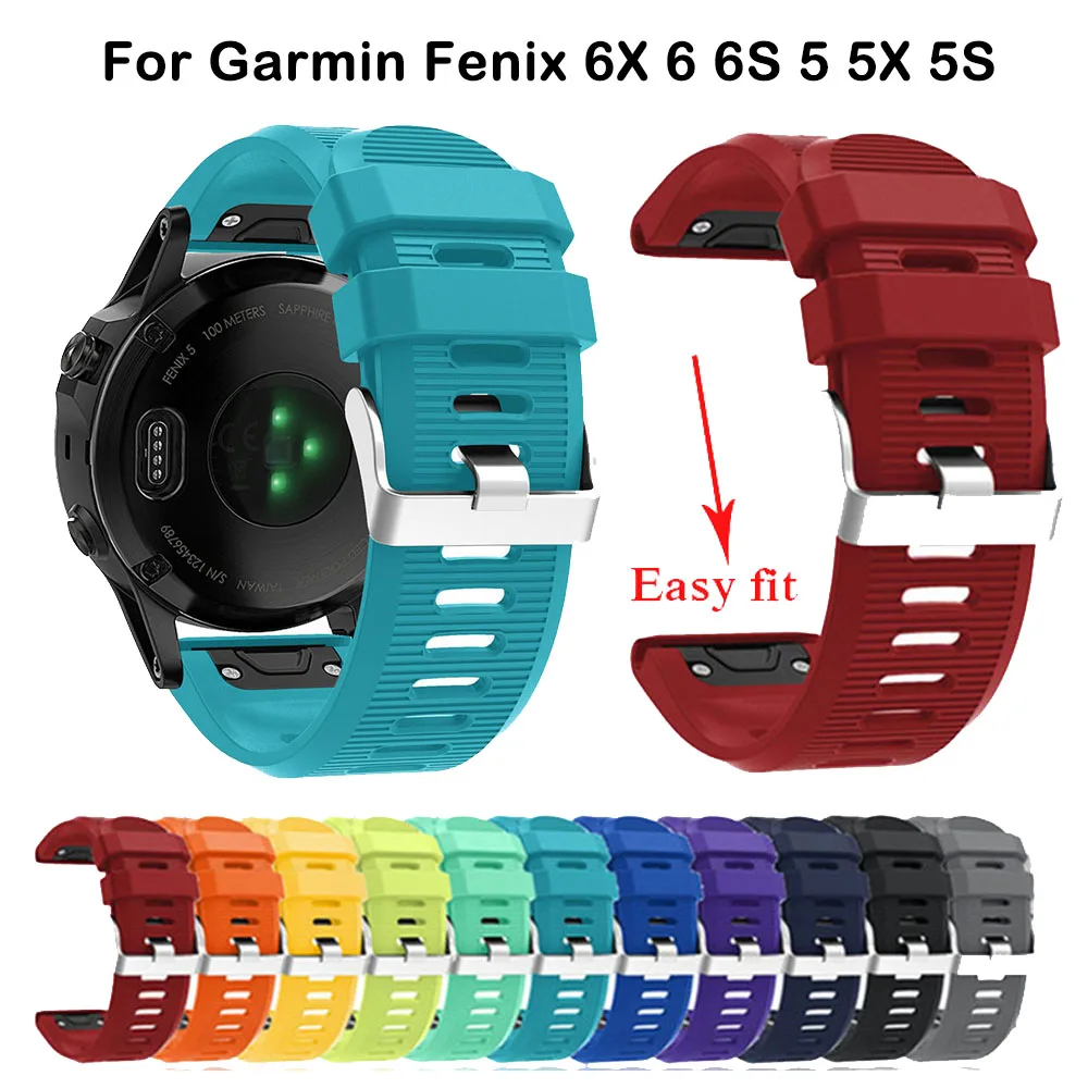 Ремешок на запястье 26 мм для Garmin Descent MK1 Fenix 6X 6 6S Pro 5X 5 5S Plus 3 3HR ремешок часов Quick Fit 20 22