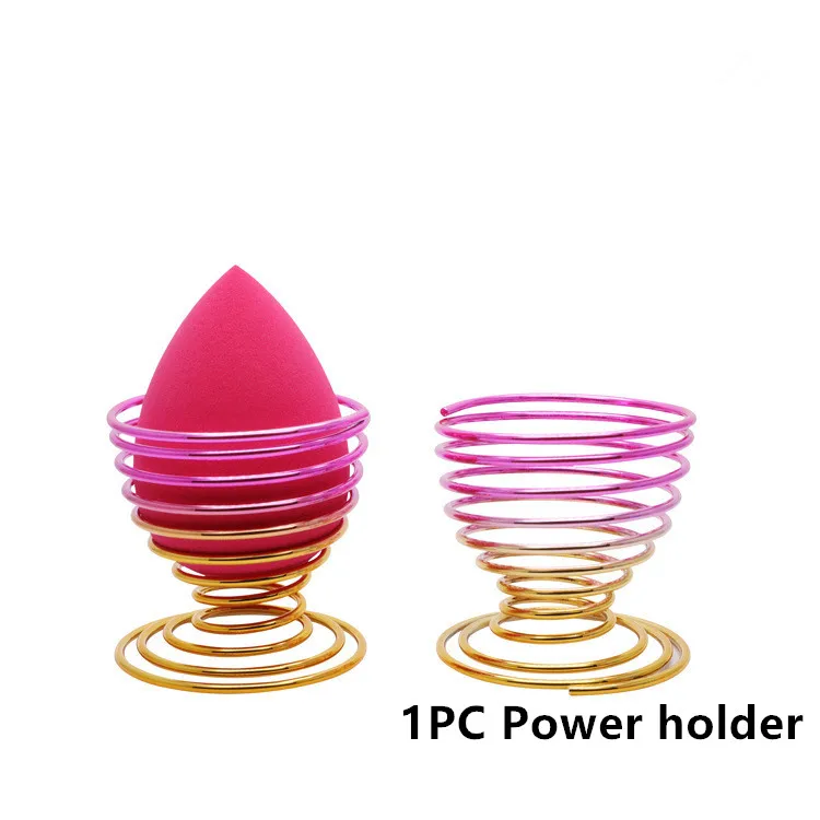 Gradient Pink Gold 1 шт., пустая градиентная красочная губка для макияжа, держатели для косметического пышного дисплея, подставка для косметического пышного дисплея, сушилка Кронштейн инструмент - Цвет: Gradient Pink Gold