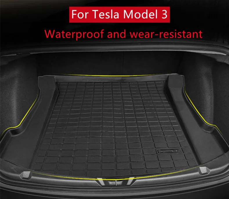 

Новинка, коврики для багажника Model3, коврик для хранения в багажнике автомобиля под заказ, водонепроницаемые подкладки для груза Tesla Model 3 2021, аксессуары