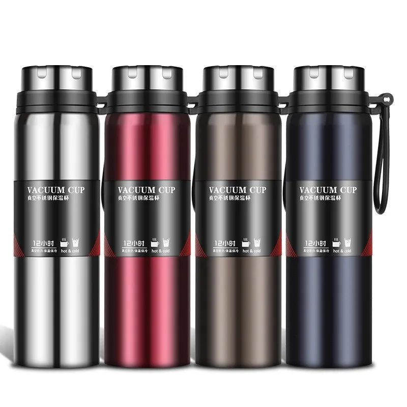 

800ml/1000ml Double Layer cup Stainless Steel Water Bottle Vacuum Flasks Thermoses Outdoor Thermos Bottles Sports Travel Pot