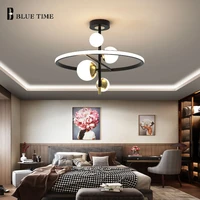 acrylic modern led chandelier for living room bedroom dining room black lustre metal indoor ceiling chandelier lamp luminaries