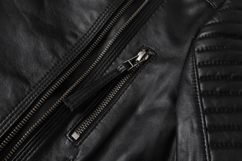 New fashion woman genuine sheepskin lambskin leather coat motorcycle biker jacket for ladies female clothing red black xxxl 3xl