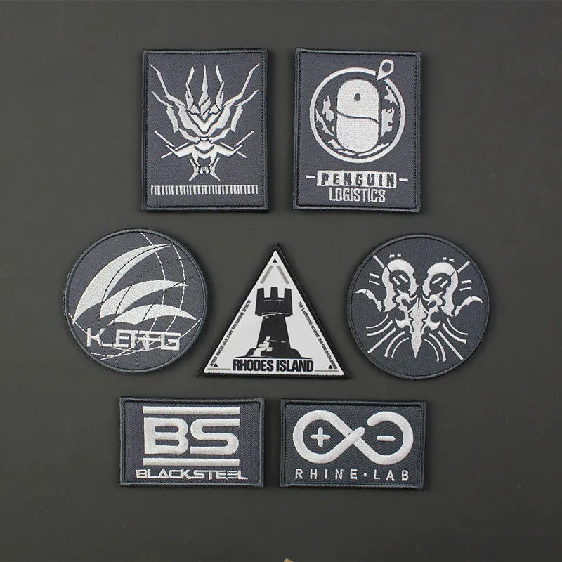 

Anime games Tomorrow's Ark Badge Embroidered stickers Velcro Patch Rhodes Island DIY knight Patches For Clothing Ark knights