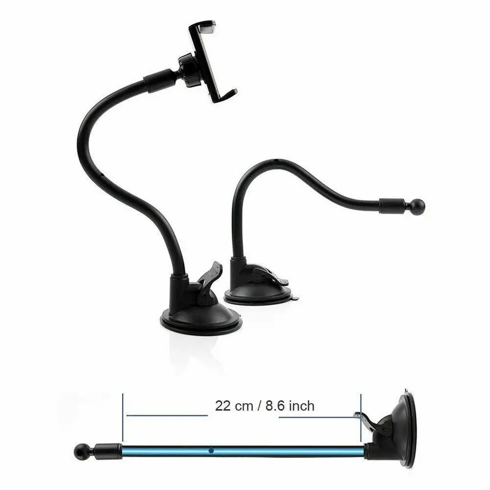 

Car Phone Holder Universal Vertical Cell Phone Holder Dashboard Windshield Long Arm Car Mount Sucker GPS Stand