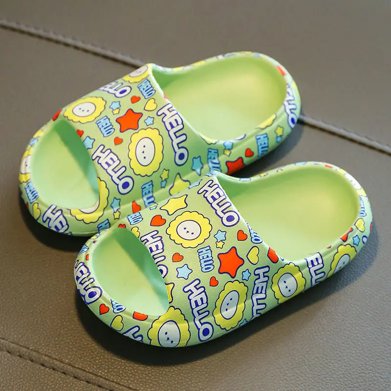 

Fashion Slippers for Boy Girl Home Shoes Summer Toddler Flip Flops Soft Bottom Baby Indoor Slippers Beach Kids Shoe Family Style