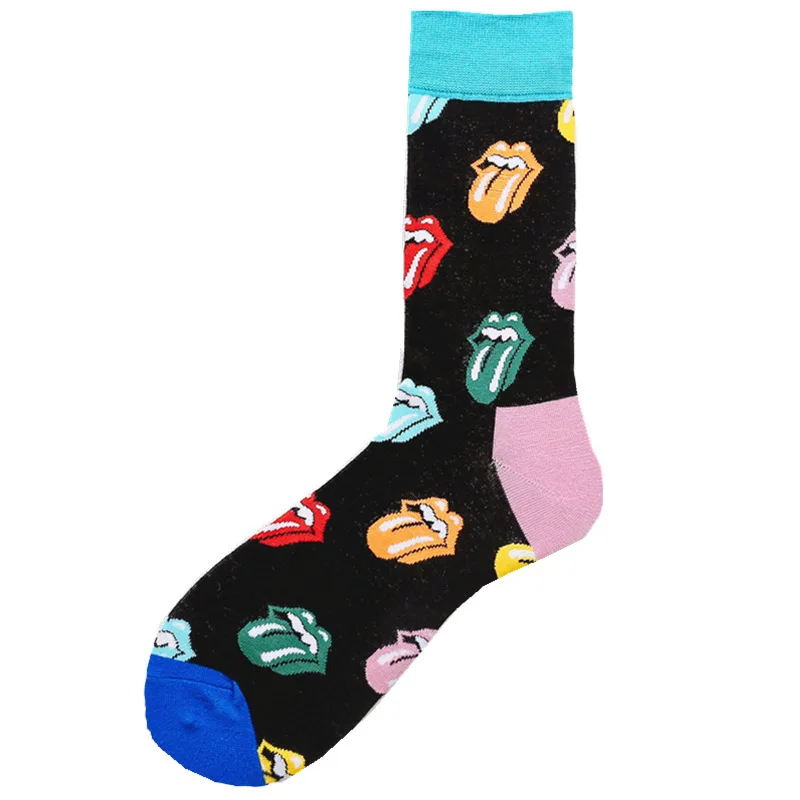 Cotton Socks Women Funny Print Animal happy socks women Kawaii Cute Casual Happy Fashion High Ankle For Men | Женская одежда