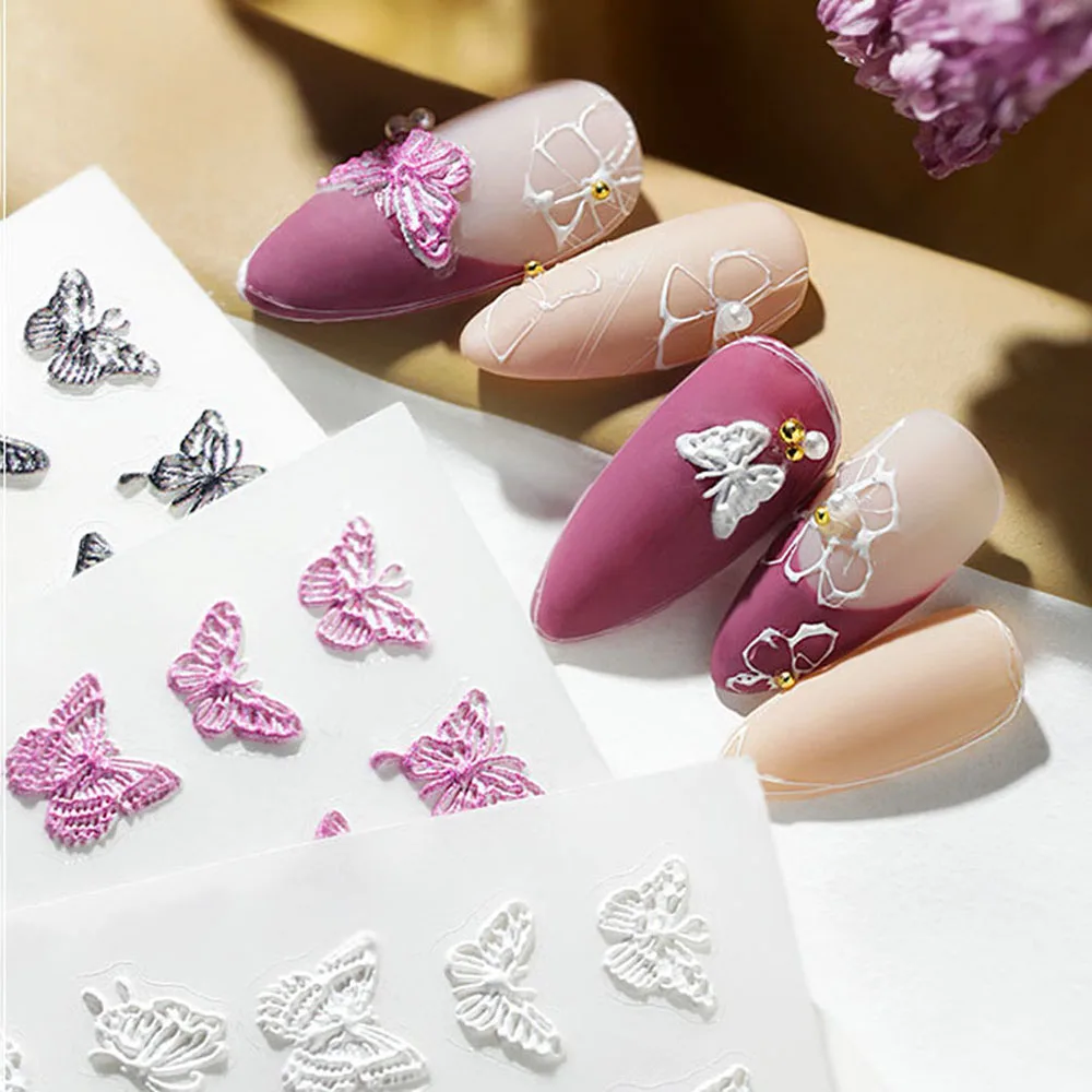 

1 лист 5D тиснением цветные наклейки на ногти цветок с текстурированной слайдер воды Наклейка для ногтей Самоклеящиеся DIY настенные Стикеры