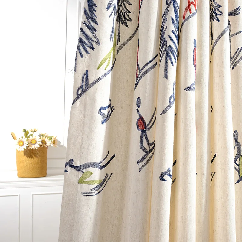 Фабричная прямая занавеска ткань американская спальня гостиная Минималистичная