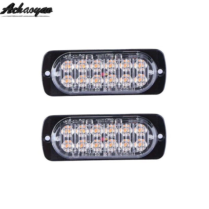 12-Led car accessories Amber Flash Flashing Recovery Strobe Emergency Signal Led Orange Grill Breakdown Light Fog Beacon | Автомобили и