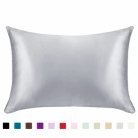 simulation silk satin pillowcase comfortable ice silk pillow case for bed throw single pillow covers with zipper home decor