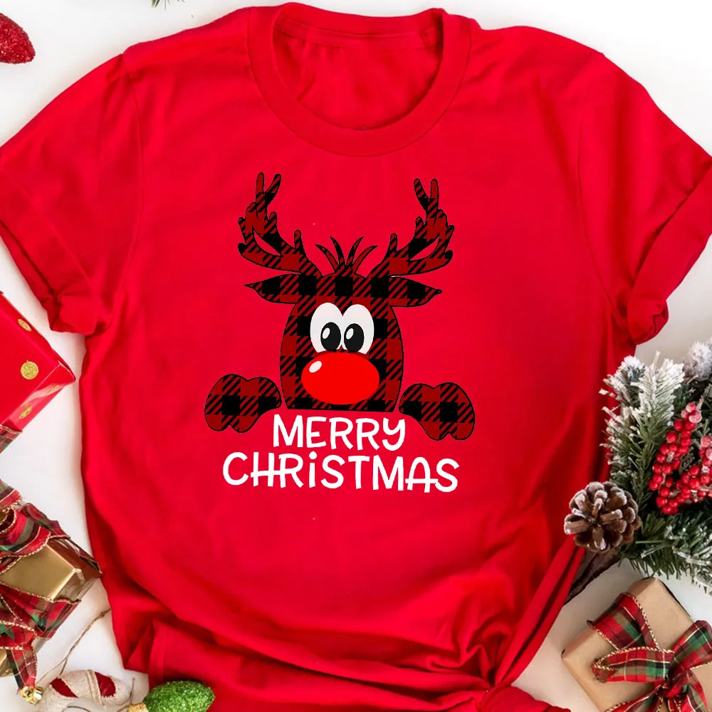 Ropa a juego con estampado de ciervo de Feliz Navidad para ni&ntilde;os, camiseta para ni&ntilde;os y ni&ntilde;as, pelele para reci&eacute;n nacidos, pijamas Para pap&aacute; y mam&aacute;, 2021-2
