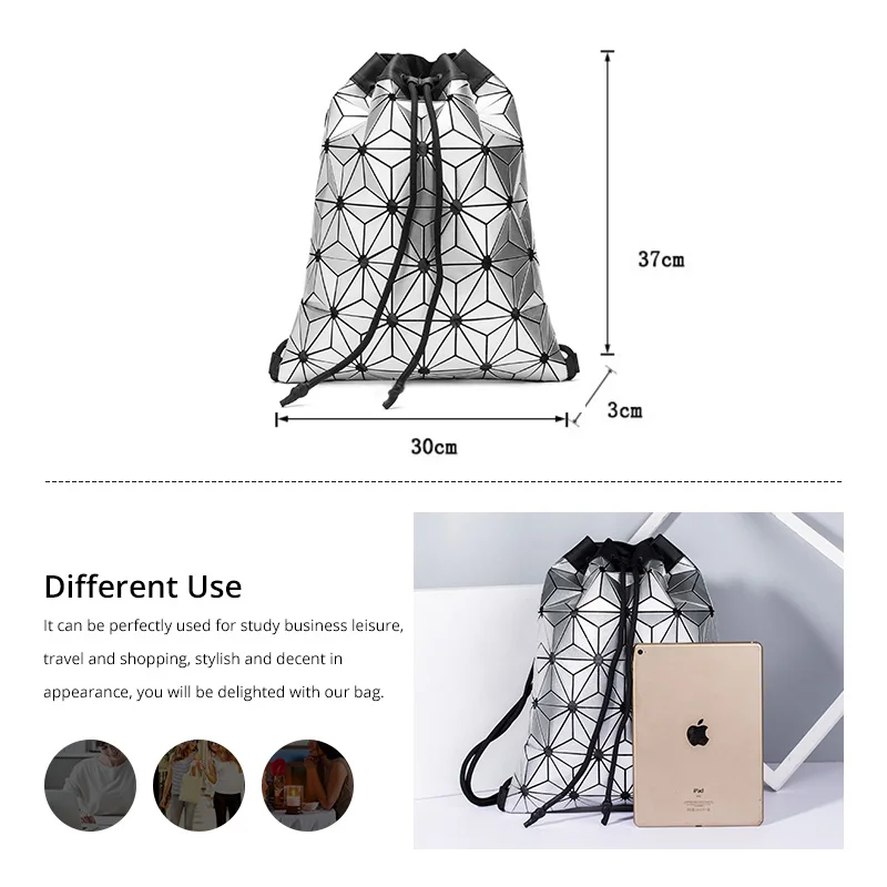 Женский рюкзак с геометрическим рисунком большой вместимости |