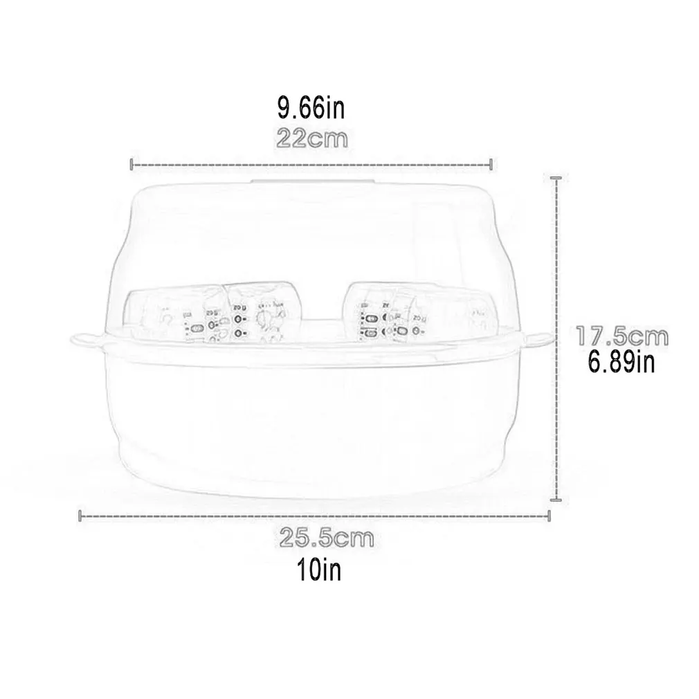 

Baby Bottle Sterilizer Microwave Baby Bottle Sterilization Box Steam Sterilizer High Temperature Tableware Toy Sterilizer