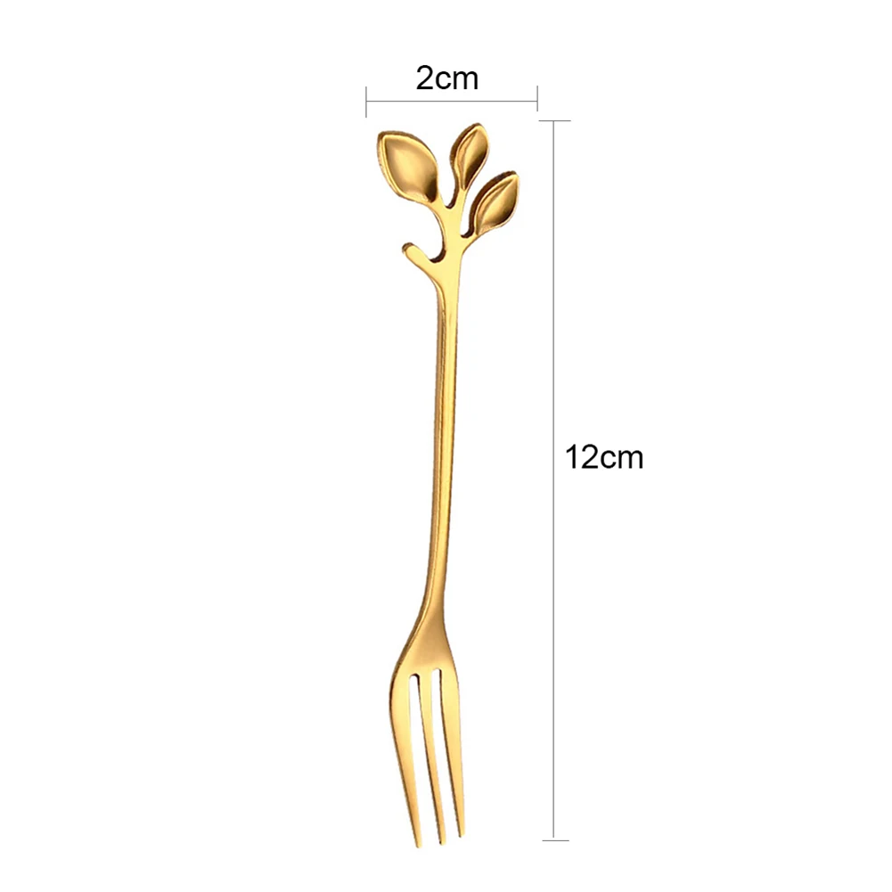 Красивый европейский стиль перемешивание кофейных листьев Ложка Вилка