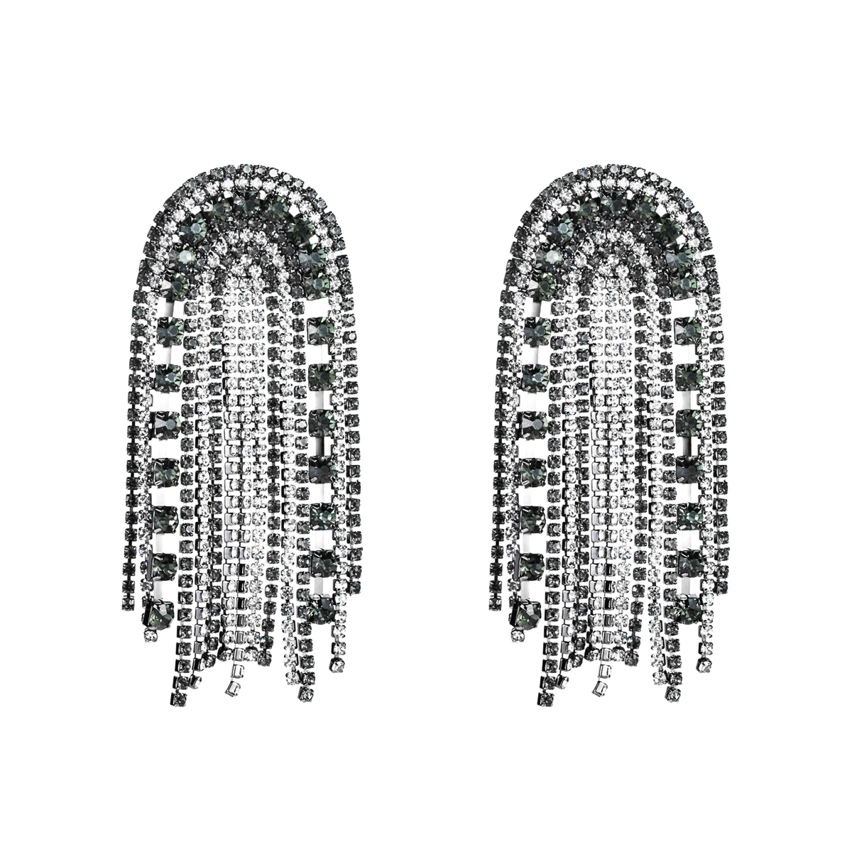 

Fashion New Temperament Shiny Rhinestone Tassel Dangle Earrings Women Colorful Bling Water Drop Geometric Drop Earrings Jewelry