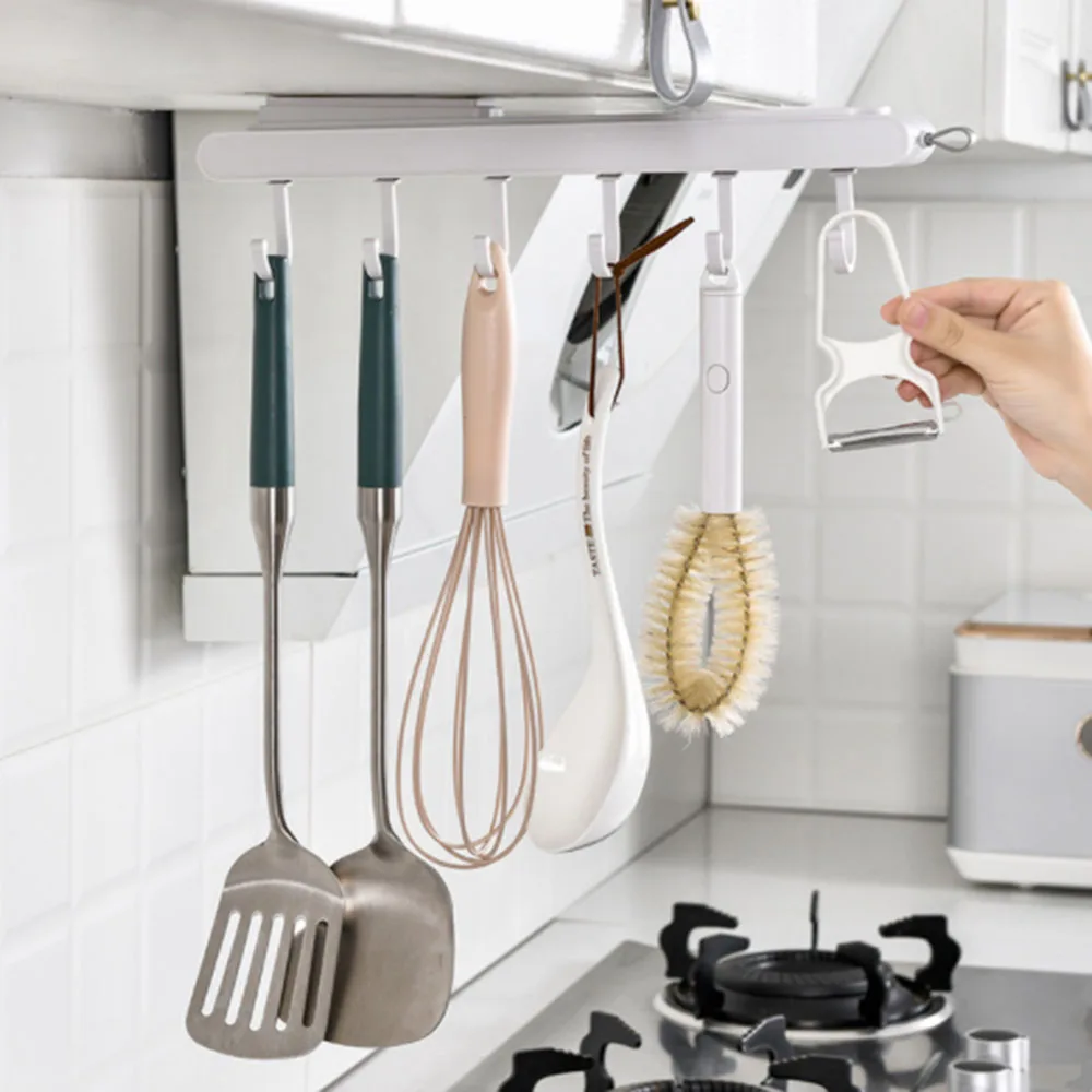 

Kitchen storage Pull hook kitchen 6 hooks kitchen accessories storage hooks1