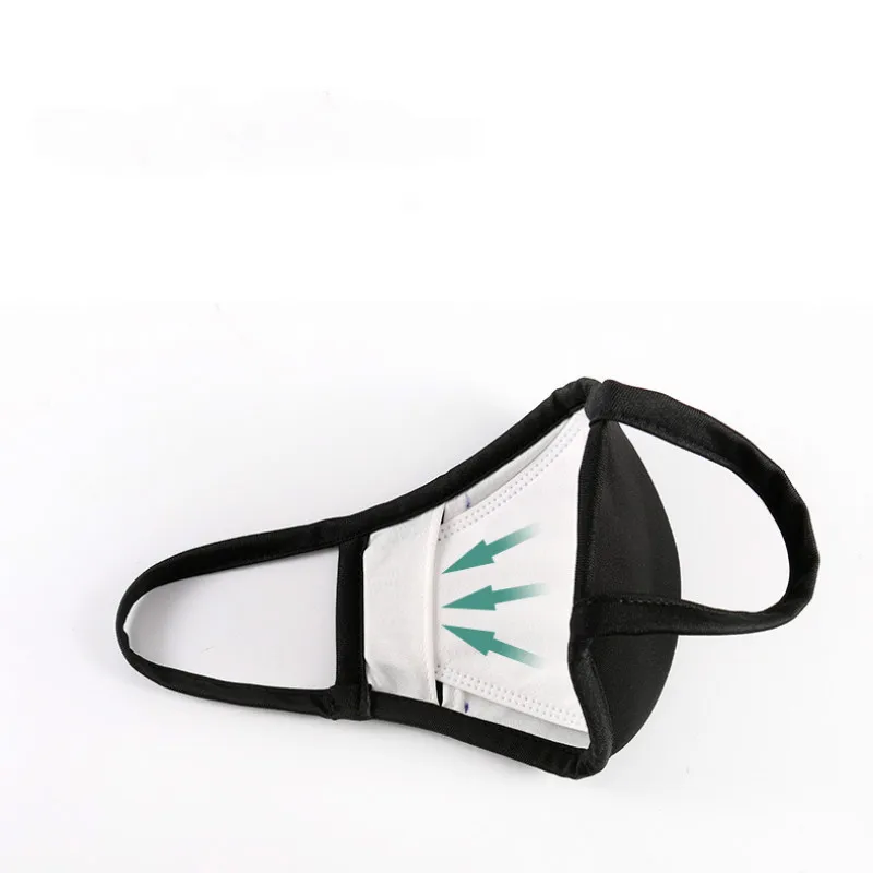 Спортивная моющаяся сетчатая хлопковая теплая маска с вставленным фильтром из