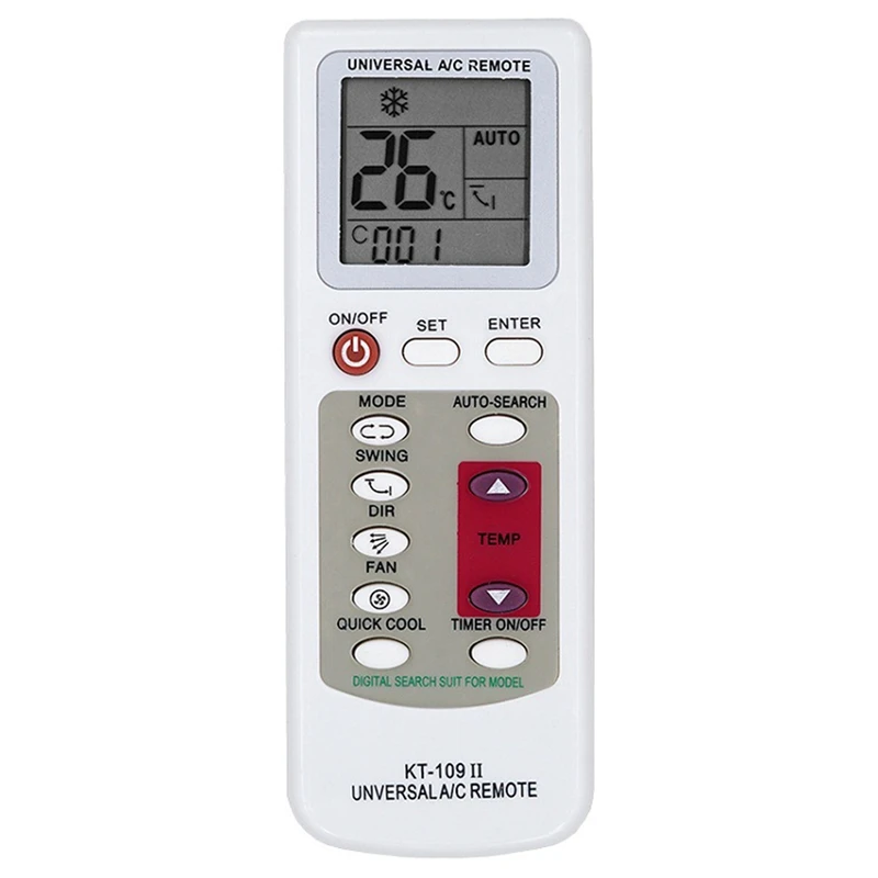 

Universal Air Conditioner AC Remote Control KT-109 II Replace Air Conditioning Remote for ZONSIN