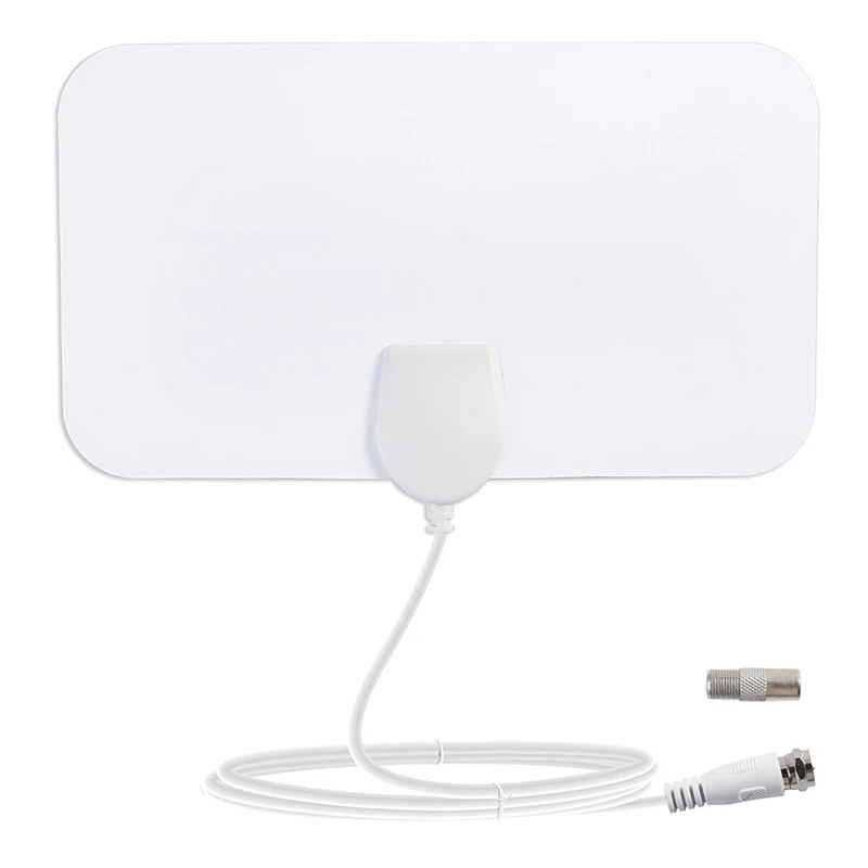 High Gain HD TV DTV Box Digital Antenna EU Plug 50 Miles Booster Active Indoor Aerial Flat Design | Электроника