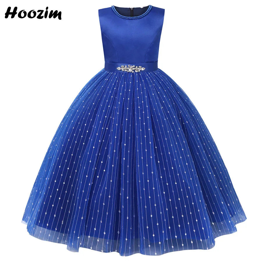 Королевский синий Стразы Элегантный Театрализованное и платье для выпускного