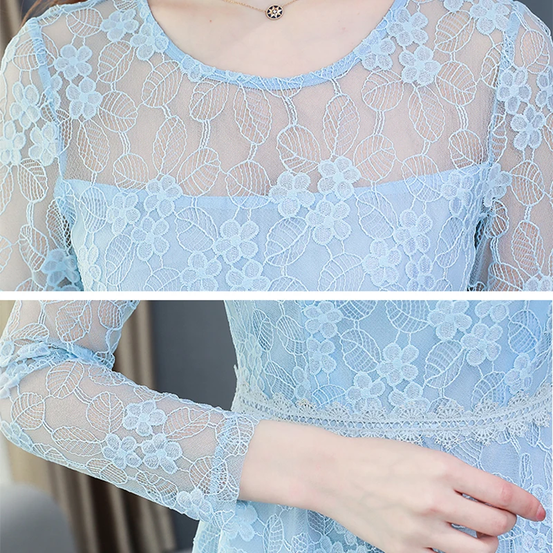 

Spring Autumn Plus Size Vintage Lace Maxi Dresses Women 2021 Summer Bodycon Sexy Mesh Dress Elegant Party Floral Casual Vestidos