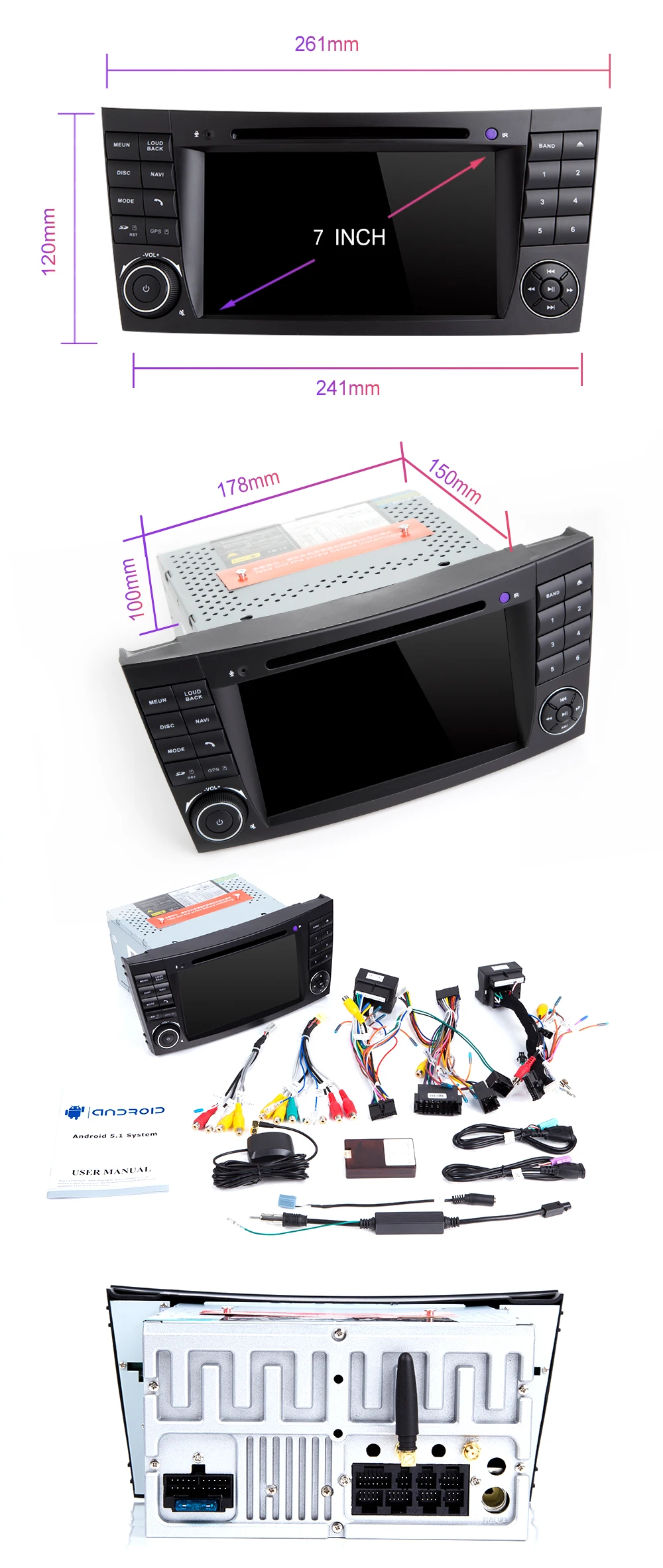 DSP 2 din Android 9 автомобильный DVD мультимедиа для Mercedes Benz e-класс W211 E200 E220 E300E350 E240E280 CLS класс W219 gps Радио Аудио