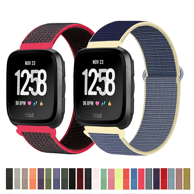 

Nylon Strap for Fitbit Versa/Lite/Versa2 band Smart watch replacment Watchband Sport Loop Bracelet Fitbit Versa 2 band