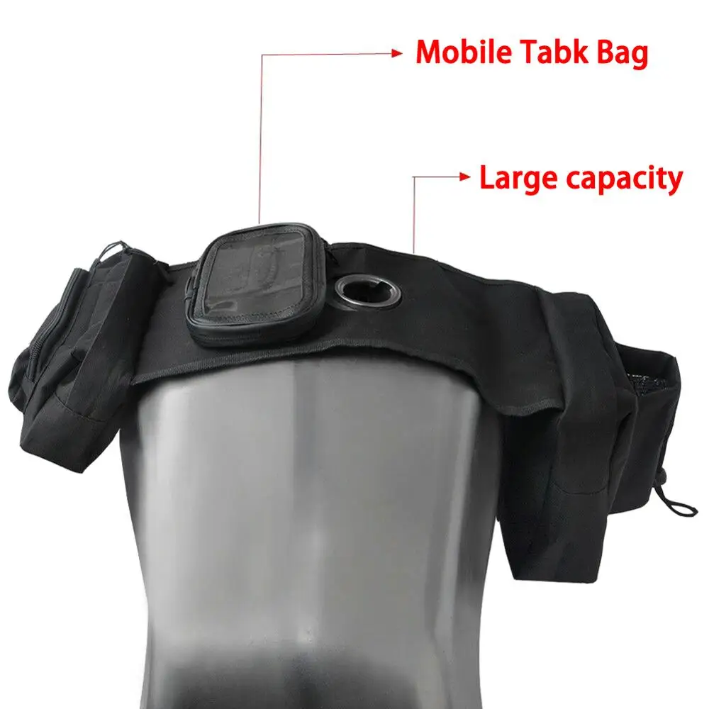 

ATV Saddle Bag Back Pack Bags w/ Cell Phone Pocket Mobile Tank Bags for Suzuki Dirtbike Motorcycle Accessory Saddlebag Rear Bag