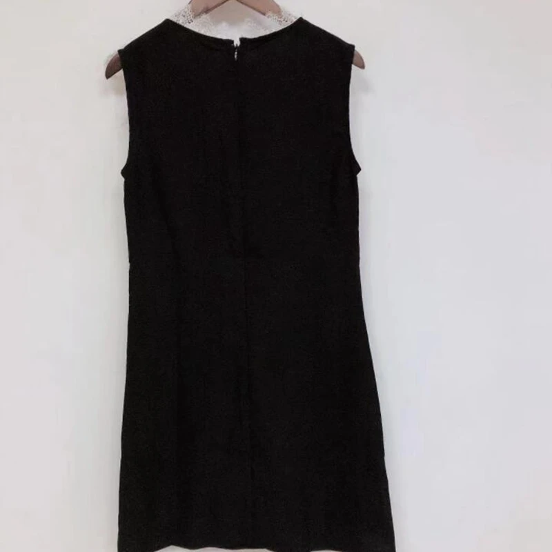

2021 Woman Black Lace Patchwork Short Dresses