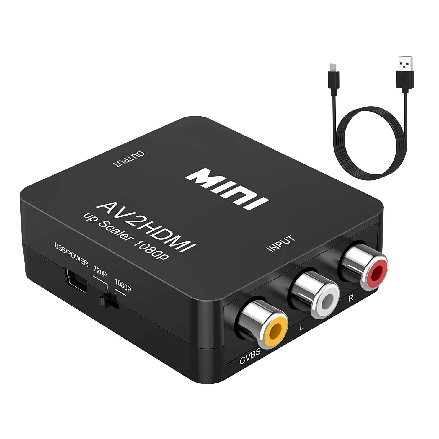 RCA в HDMI AV конвертер 1080P Мини CVBS видео o адаптер PAL/NTSC для ТВ/ПК/PS3/ STB/ VHS|Беспроводные