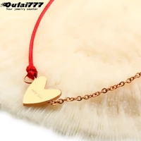 oulai777stainless steel bracelet 2019 new hot fashion jewelry simple red unlimited charm bracelet bracelets for women gifts