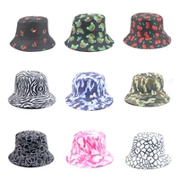 20 bucket hats printed fisherman hat unisex spring and summer outdoor sunshade hat double sided basin hat panama hat