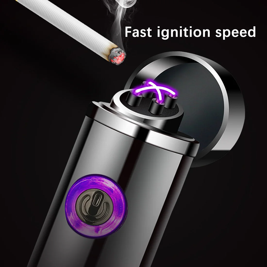 Зажигалка электронная дуговая портативная с двойными дуговыми зажигалками