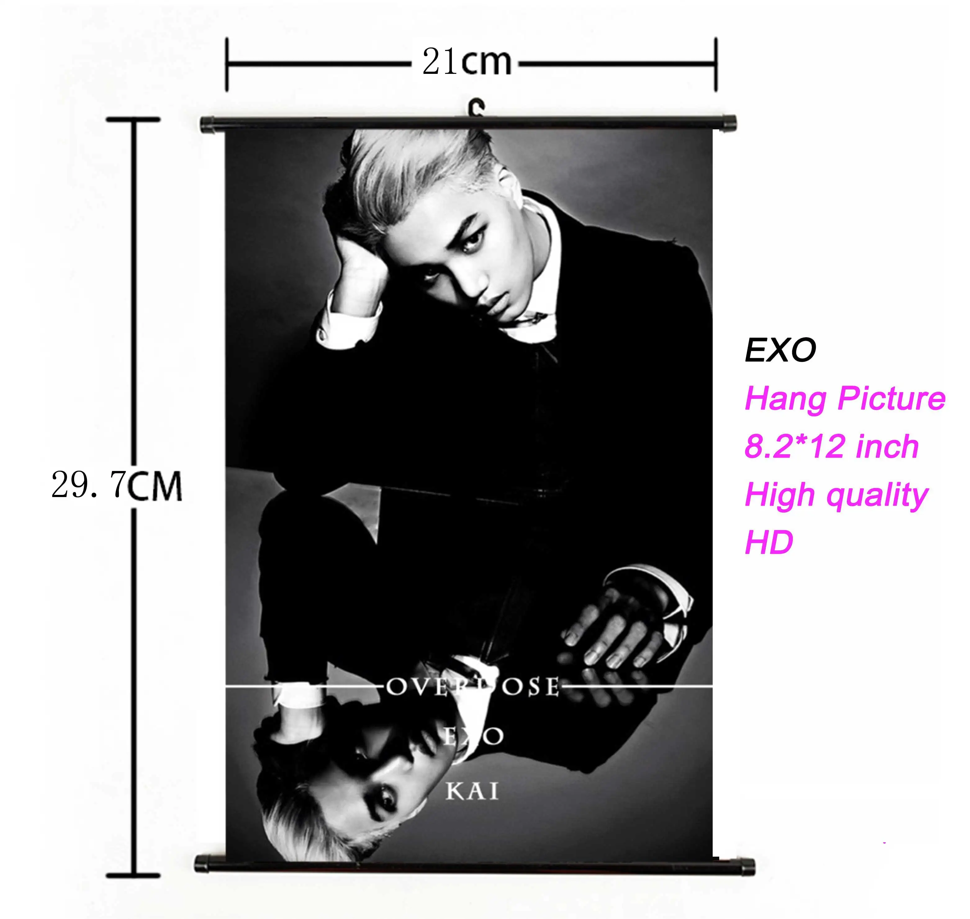 K-pop EXO альбом висячая картина фото плакат Kpop EXO висячий плакат ткань 21*30 см Высокое качество для поклонников Коллекция подарков