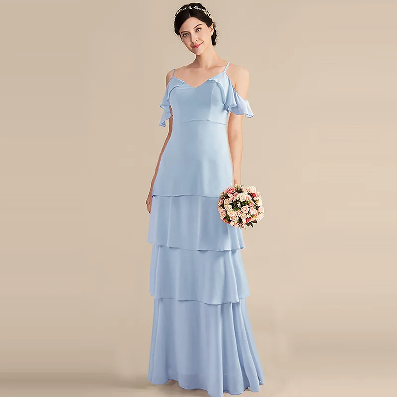 Простые платья для подружек невесты сексуальное шифоновое платье