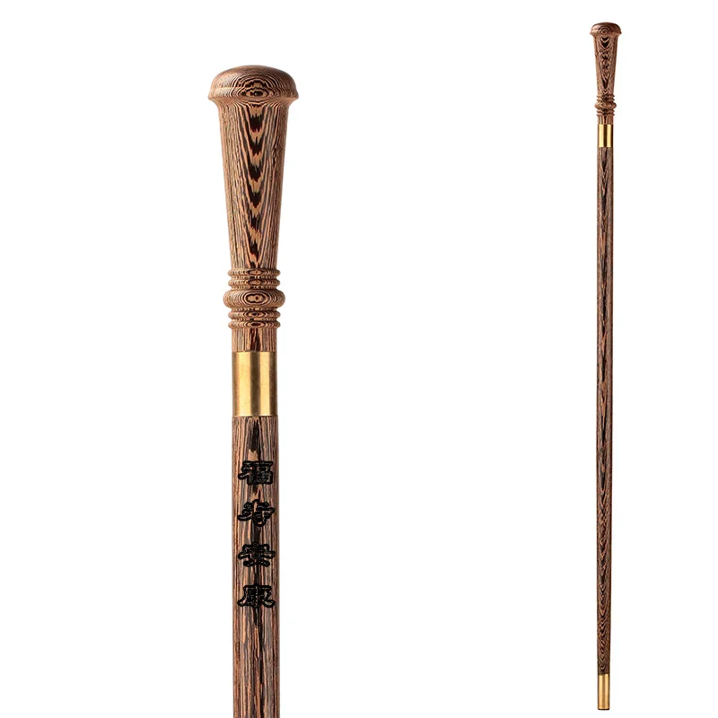Красное дерево трость круглая искусственная деревянная рукоятка Боевая