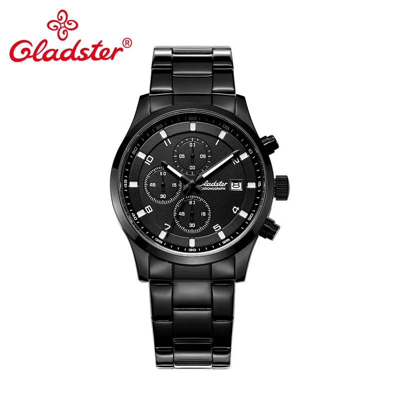 Часы хронограф Мужские кварцевые из нержавеющей стали с сапфировым