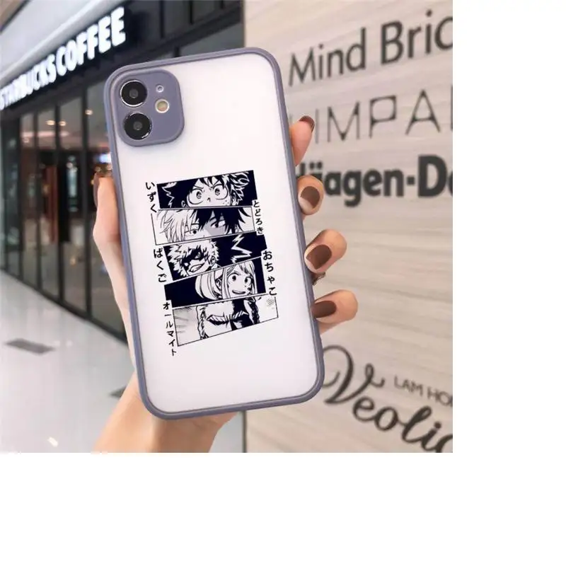

My Hero Academia Midoriya Phone Cases matte transparent For iphone 7 8 11 12 plus mini x xs xr pro max cover