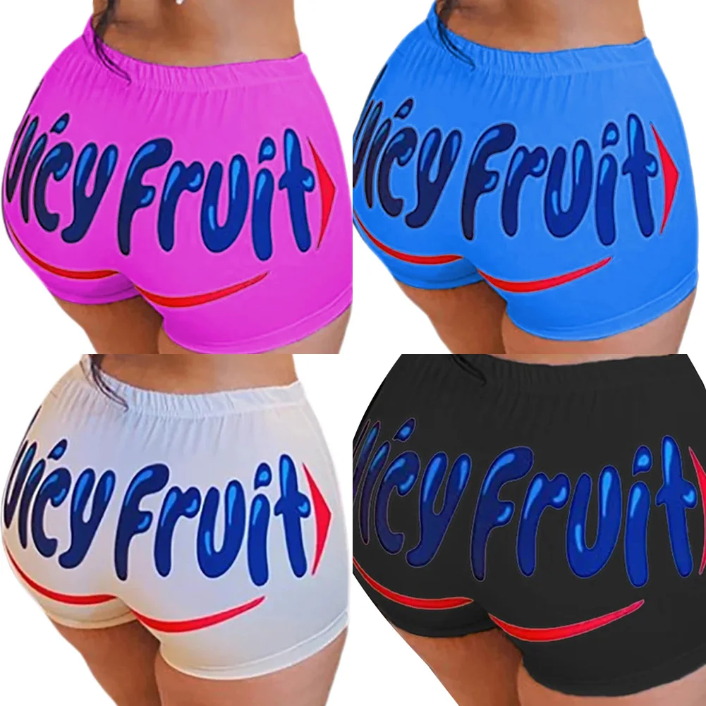 

New Summer Women Casual Style Letter Printing Shorts Fashionable High Waist Shorts Female Comfortable Shorts for Daiy Sports