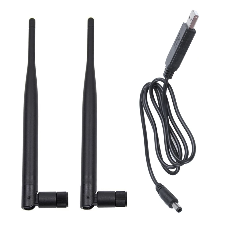 2 x 6DBi 4 ГГц 5 Двухдиапазонная Wi-Fi стандартная антенна и 1 USB DC В 12 мм Модуль
