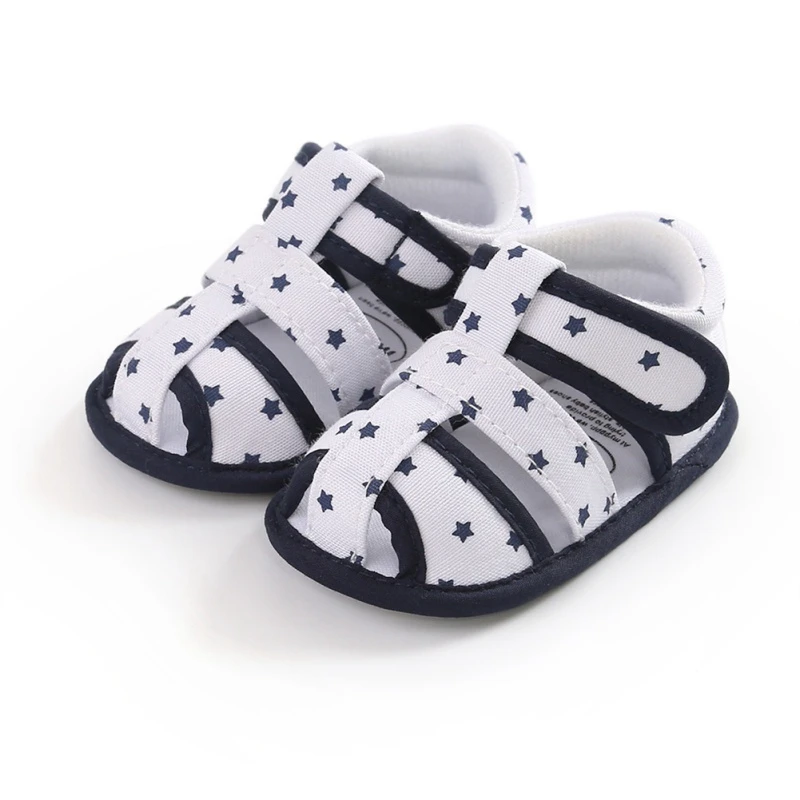

Baby Boy Girl Summer Infant Denim Soft Crib Shoes Infant Toddler Boys Casual Beach Dot Footwear First Walker Sneakers