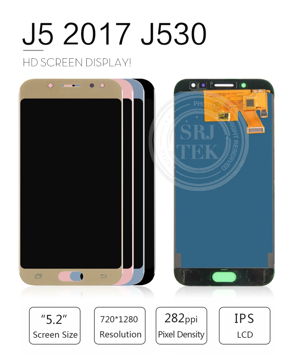 TFT экран для samsung GALAXY J5 дисплей J530F ЖК-дисплей J530 ЖК-дисплей сенсорный дигитайзер стеклянная сборка рамка может регулироваться