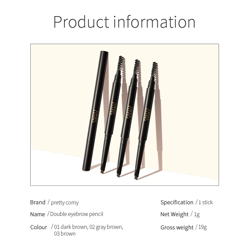 Автоматический карандаш для бровей с двойной головкой 1 шт. водостойкие не