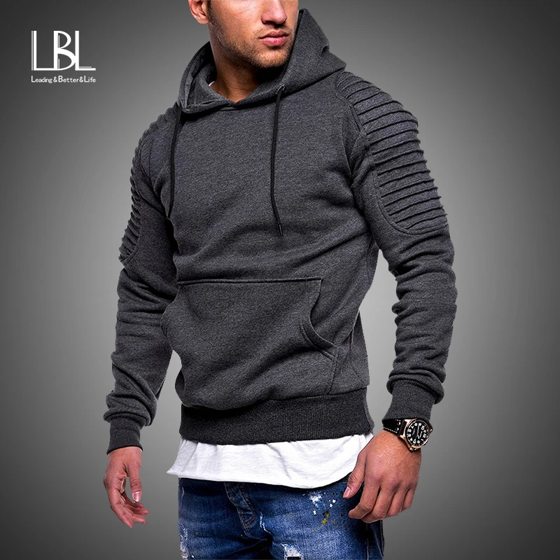 2019 однотонный спортивный костюм толстовки с капюшоном и Для мужчин реперские