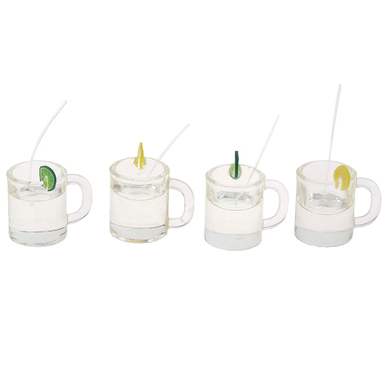 2 шт. 1:12 полимерный кукольный домик мини лимонная чашка для воды аксессуары