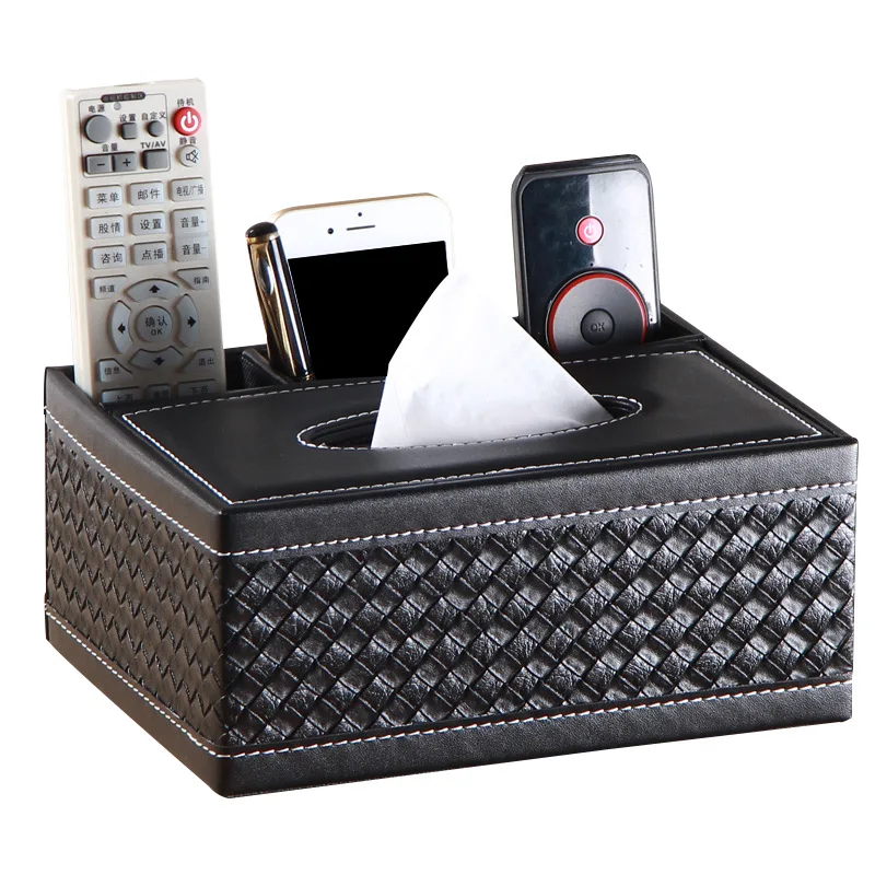 

European-Style Multi-Function Tissue Box Paper Extraction Box Household Cute Remote Control Storage Box Creative Tissue Box