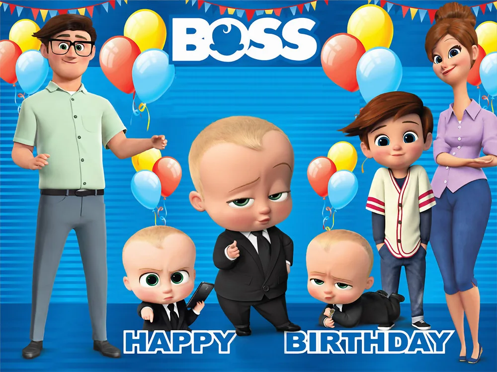 7x5ft Boss Baby тема фотографии фон Мальчики счастливый день рождения детский душ