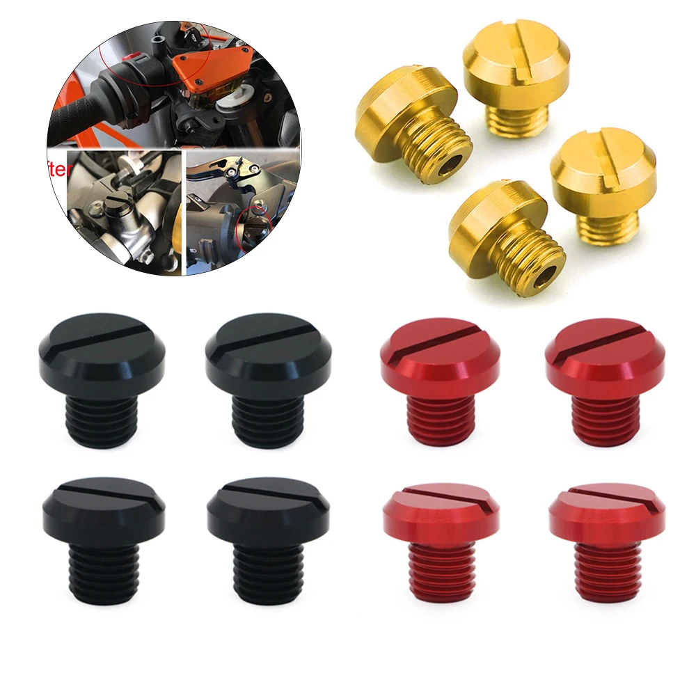 2/4 шт. универсальные анодированные заглушки для отверстий на зеркале мотоцикла M10